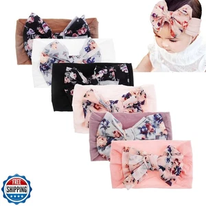 Nishine 6er Pack niedliche Kleinkind Baby Mädchen elastische weiche Nylon Kopftücher Säugling Kn - Bild 1 von 5