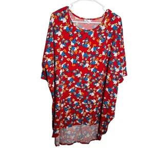 Lularoe Disney Donald Duck Shirt Damen 2XL Rot Kurzarm Grafik T-Shirt - Bild 1 von 7