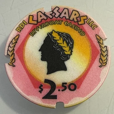 CAESARS RIVERBOAT CASINO $2.50 MUESCAS CASINO CHIP INDIANA ENVÍO COMBINADO Foto 1 de 3