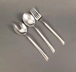 Oneida Edelstahl Besteck - TORTELLINI - Servierset - Löffel & Gabel 3er Set - Bild 1 von 7