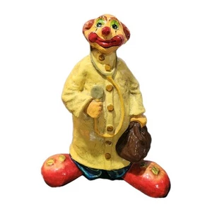 Clown Pappmaché Skulptur signiert Alvarez Meifiso 16" groß Doktor Mexiko Mängel - Bild 1 von 10