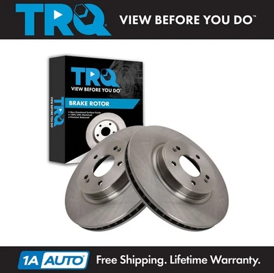 TRQ Front Brake Rotors Set For 2019-2023 Genesis G70 2018-2021 Kia Stinger - Image 1 of 4