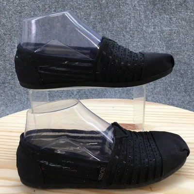 Bobs By Skechers Shoes Womens 7 Plush Ballet Flats Black Slip On Studded 33415 - Image 1 of 4