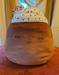 Grande Squishmallow "Marsha" 20" Peluche Latte alla Menta Piperita Cioccolata Calda Kellytoy - Foto 1 di 6