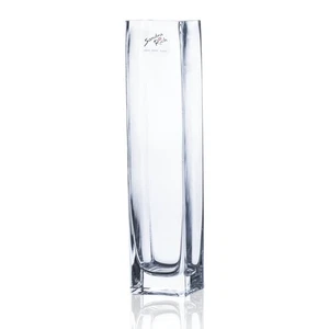 SANDRA RICH Glasvase "Square", schlanke Blumenvase, Tischdekoration. 6 x 25cm - Bild 1 von 3