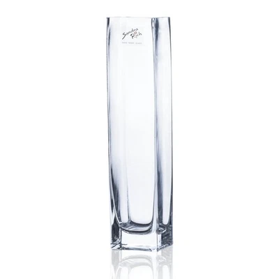 SANDRA RICH Glasvase "Square", schlanke Blumenvase, Tischdekoration. 6 x 25cm - Bild 1 von 3
