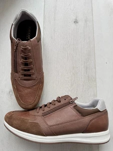 NEU GEOX Herren Sneaker Schuhe Leder Cognac Braun Gr. 44, NP 119,00€ - Bild 1 von 6