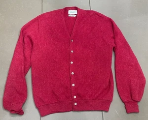 Maglione cardigan Arnold Palmer lana alpaca Robert Bruce grande alto vintage rosso - Foto 1 di 8