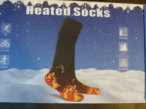 RECHARGEABLE HEATED SOCKS USB UNISEX GREAT GIFT BRAND NEW IN BOX - Picture 1 of 4
