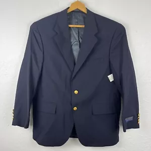 NUOVO Polo University Club Ralph Lauren Blazer Uomo Tinta Unita Navy Lana Blazer 42S Nuovo con etichette - Foto 1 di 24