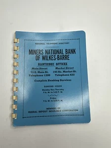 Vintage 1957 Miners National Bank Wilkes-Barre Nanticoke PA Telephone Directory - Picture 1 of 7