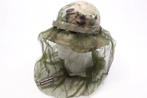 MILITÄR MÜCKENKOPFNETZ AN BEIDEN ENDEN OFFEN FÜR DSCHUNGELHUT - Bild 1 von 10