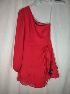New Lulu's Pink One Shoulder Jumper Party Cocktail Prom Sz XS - Picture 1 of 9