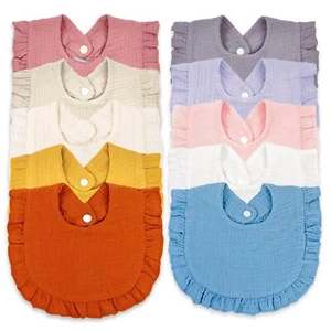Baby Bibs for Girls Boys 10 Pack Muslin Drooling Teething Drool Teeth Bibs Mu... - Picture 1 of 6