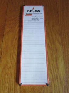 Belco Packaging Systems, Inc NOTE PAD carta foderata Monrovia CA MAI APERTO spedizione gratuita - Foto 1 di 5