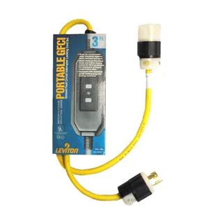 Leviton 3ft Portable Locking GFCI Cord Set 15amp125volt - Picture 1 of 4