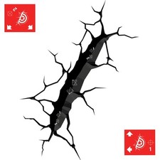 3D Light FX Avengers Replacement Crack Wall sticker Marvel - Fully Licensed 