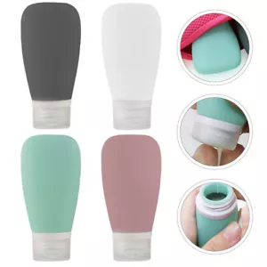 4Pack Silicone Bottles Travel Lotion Shampoo Storage Refillable Containers 38ml - Picture 1 of 12