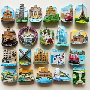 America European Varied Cities Tourism Travel Souvenir 3D Resin Fridge Magnets - Picture 1 of 77