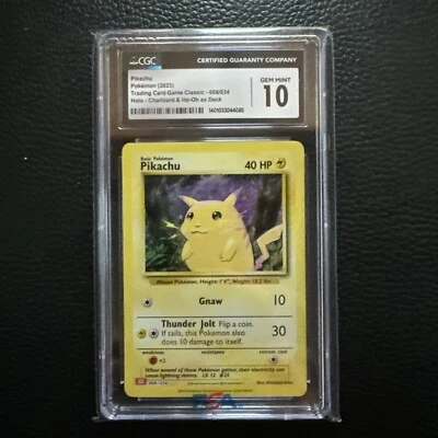 CGC 10 GEM MINT Pikachu 008/034 CLC Pokemon Trading Card Game Classic - Image 1 of 2