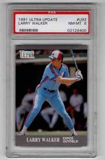 Larry Walker 1991 Fleer Ultra Update PSA 8 #U93 Montreal Expos