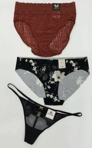 Wacoal, Auden & B. Tempt’d Women’s Panties 3 Pairs, 3 Styles All Size Medium - Picture 1 of 6