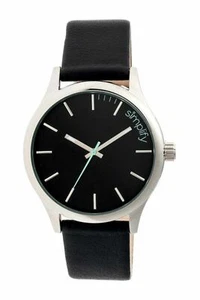 NEW Simplify 2402 Women's The 2400 Black Dial Black Leather Silver Watch SIM2402 - Picture 1 of 3