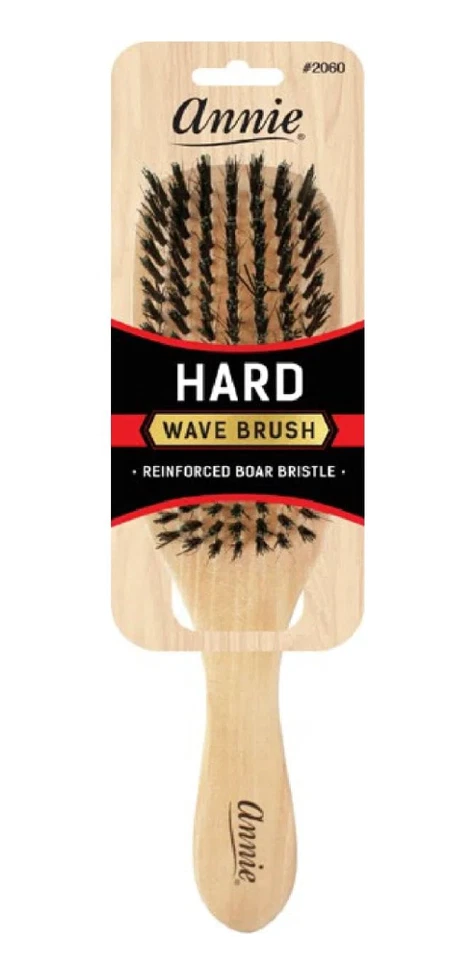 Cepillo de onda dura Annie # 2060 con cerdas de jabalí reforzadas y cepillo de madera natural Foto 1 de 4