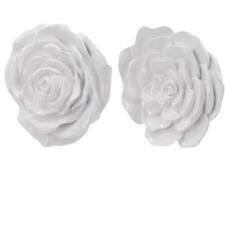 A&B Home 78732-WHIT-DS Floral White Wall Accent