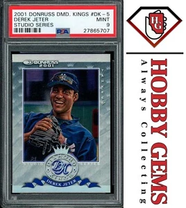 DEREK JETER PSA 9 2001 Donruss Diamond Kings Studio Series #DK-5 107/250 - Picture 1 of 2