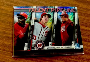 2017 Bowman Chrome Talent Pipeline Mojo Refractor Robles / Fedde / Voth #TPM-WAS