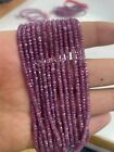 16" Natural Ruby Faceted Rondelle Beads AAA Quality Star Ruby Gemstone 3-3.5mm