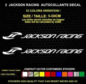 2 jackson racing sticker Genuine waterproof vinyl sticker 5-50cm - Picture 1 of 2