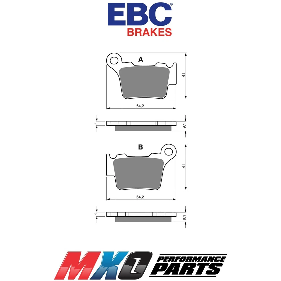 Pastillas de freno traseras EBC Husqvarna SMS630 2014 FA368R Foto 1 de 1