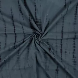 Tessuto grigio tie dye cotone indiano cucito corsa estate sartoria da cortile - Foto 1 di 5