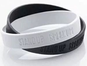 NIKE STAND UP SPEAK UP SILICONE WRISTBAND BRACELET ADULT SIZE 2005 ORIGINAL - Picture 1 of 4