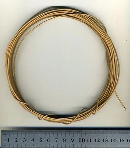 10 METRES DE FIL DE CUIVRE 1,2 mm NU SOUS GUIPAGE COTON - Picture 1 of 1