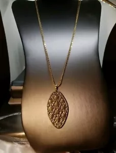 Style & Co Necklace Gold Tone Double Layered Necklace Extra Long $29.50 NWT - Picture 1 of 13