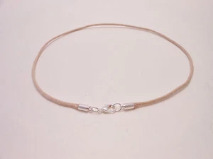 Surfer Choker Necklaces with Silver Lobster Clasp - 2mm Cotton Cord -Made in USA - Picture 1 of 14