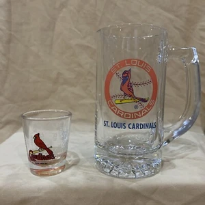 St. Louis Cardinals Shot Glass & Beer Mug Stein MLB Baseball NL Central Redbirds - Picture 1 of 5
