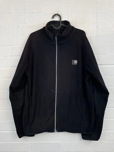 Karrimor schwarz durchgehender Reißverschluss hochgeschlossen Laufen Basic Fleece Größe Small #CS - Bild 1 von 5