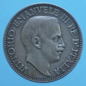 ITALIENISCHE SOMALIA VITTORIO EMANUELE III RUPIE 1910 ROM SILBER SILBERMÜNZE BB - Bild 1 von 2