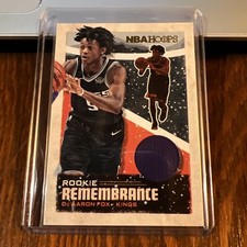 De'Aaron Fox 2019-20 Panini NBA Hoops Rookie Remembrance Relic Winter #RR-DAF