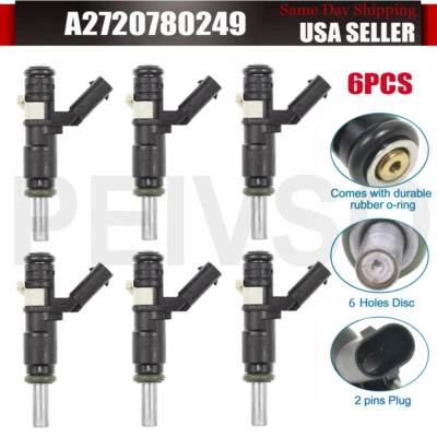 Juego (6) Inyectores de combustible A2720780249 para Mercedes-Benz C230 2006-2007 2,5 L V6 Foto 1 de 4