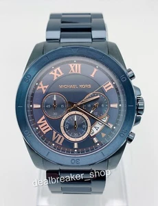 Michael Kors MK8610 Blue Brecken Chronograph 44mm Quartz Men's Wrist Watch - Picture 1 of 3
