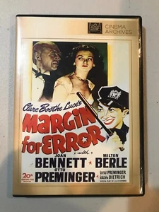 Margin for Error (DVD, 1943) 20th Century Cinema Archives DVD-R - Picture 1 of 2
