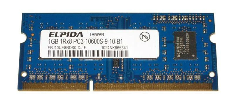 Elpida 1GB PC3-10600 DDR3-1333MHz Laptop Memory RAM EBJ10UE8BDS0-DJ-F SODIMM - Image 1 of 1