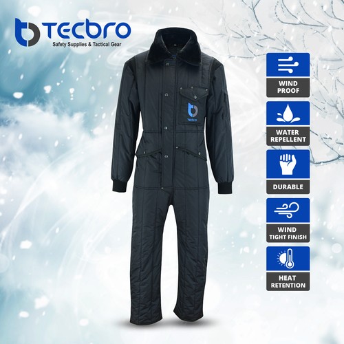 Tecbro Chill Bloc Men's Insulated Coverall Extreme Cold Weather Freezer Suit -50