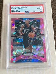 2019 Panini Pink Ice #1 - KEVIN GARNETT - PSA 9 Mint - TIMBERWOLVES - Picture 1 of 2