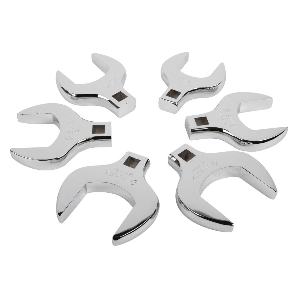 Sunex 9722A 6-piece 1/2 In. Drive Full Polish Fractional Sae Jumbo Crowfoot New! - Image 1 of 1